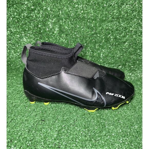 Nike Zoom Mercurial Superfly 9 Soccer Cleats Black Shoes Boys Size 4Y DJ5623-001 - Picture 1 of 9